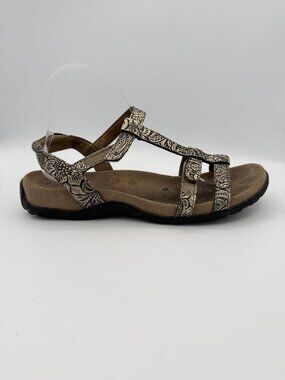 Taos Trophy 2  Strappy Leather Sandals Metallic Patterned Comfort EU 39